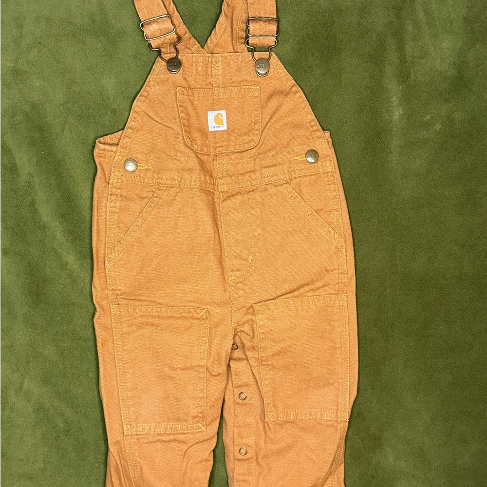 Carhartt Toddler Kids Tan Overalls Size 12 Months